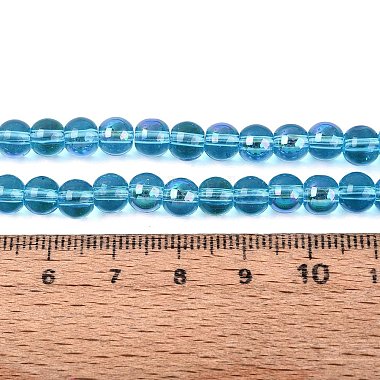 Transparent Electroplate Glass Beads Strands(EGLA-Q132-6MM-01A-17)-4