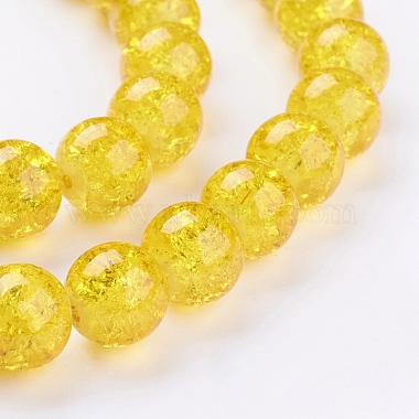 Spray Painted Crackle Glass Beads Strands(CCG-Q001-10mm-10)-3