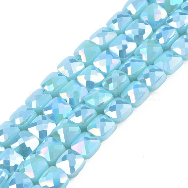 Sky Blue Square Glass Beads
