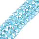Electroplate Opaque Solid Color Glass Beads Strands(EGLA-N002-43-03)-1