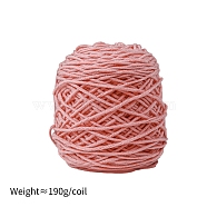 190g 8-Ply Milk Cotton Yarn for Tufting Gun Rugs, Amigurumi Yarn, Crochet Yarn, for Sweater Hat Socks Baby Blankets, Pale Violet Red, 5mm(PW-WG89703-04)