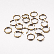 Iron Split Rings, Double Loops Jump Rings, Cadmium Free & Nickel Free & Lead Free, Antique Bronze, 10x1.4mm, about 8.6mm inner diameter, about 4160pcs/Kg(JRDAB10mm-NF)