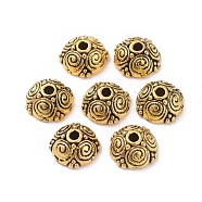 Alloy Bead Caps, Lead Free and Cadmium Free, Antique Golden, 8x8x4.5mm, Hole: 2mm, Inner Diameter: 6mm(PALLOY-EA9034Y-AG)
