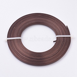 Aluminum Wire, Flat, Coconut Brown, 3x1mm, about 5m/roll(AW-L001-B-07)