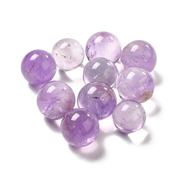 Natural Amethyst Beads, No Hole/Undrilled, Round, 15.5~20mm