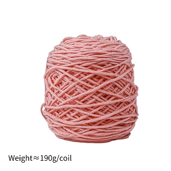 190g 8-Ply Milk Cotton Yarn for Tufting Gun Rugs, Amigurumi Yarn, Crochet Yarn, for Sweater Hat Socks Baby Blankets, Pale Violet Red, 5mm