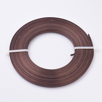 Aluminum Wire, Flat, Coconut Brown, 3x1mm, about 5m/roll