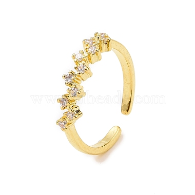 Clear Brass+Cubic Zirconia Finger Rings
