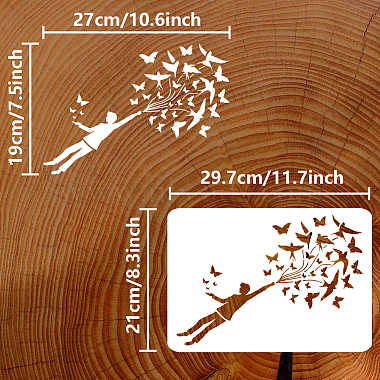 Modèles de pochoirs de peinture de dessin en plastique(DIY-WH0396-564)-2