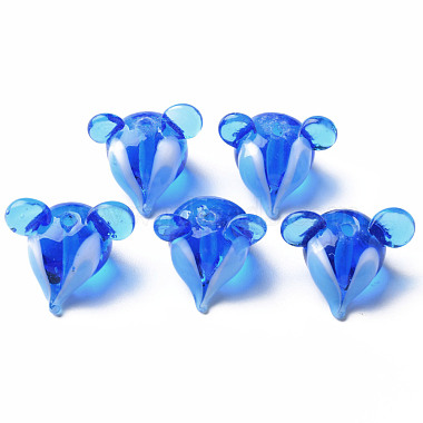 Blue Mouse Lampwork Beads