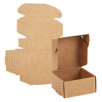 Paper Folding Box, Corrugated Board Box, Postal Box, Square, BurlyWood, 4.1x3.8x2cm(CON-TAC0010-93A)