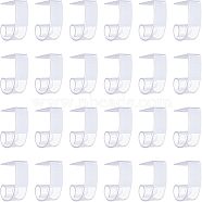 Nbeads Table Cover Tablecloth Clips, Table Skirting Clips, with Hook and Loop at The Back Side, Clear, 63x44x25mm, 24pcs/set(AJEW-NB0002-32)