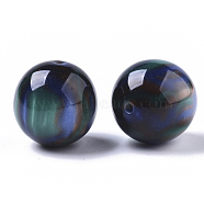Resin Beads, Imitation Gemstone, Round, Dark Cyan, 20mm, Hole: 2mm(X-RESI-S387-015B-04)
