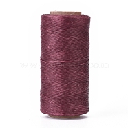 Waxed Polyester Cord, Micro Macrame Cord, Waxed Sewing Thread, Flat, Medium Violet Red, 0.8mm, about 284.33 yards(260m)/roll(YC-I003-A20)