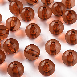 Transparent Acrylic Beads, Round, Chocolate, 16x15mm, Hole: 2.8mm(X-MACR-S370-A16mm-765)