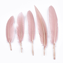 Goose Feather Costume Accessories, Dyed, Dark Salmon, 105~157x16~22mm, about 500pcs/bag(FIND-T037-01K)