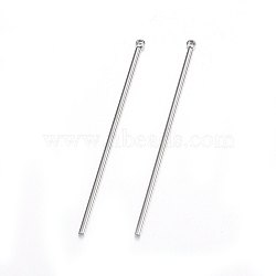 201 Stainless Steel Pendants, Bar, Stainless Steel Color, 52.5x2.5x1.5mm, Hole: 1.5mm(STAS-F174-03P-A)