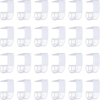 Nbeads Table Cover Tablecloth Clips, Table Skirting Clips, with Hook and Loop at The Back Side, Clear, 63x44x25mm, 24pcs/set