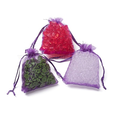 Organza Gift Bags with Drawstring(OP-R016-9x12cm-20)-3