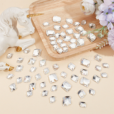 72Pcs 3 Style Irregular Rhombus Glass Sew On Rhinestone(GLAA-GO0001-14)-5