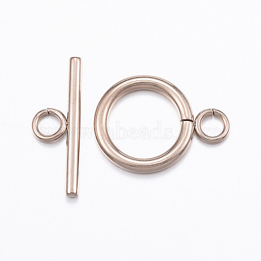 Rose Gold Ring Stainless Steel Toggle Clasps