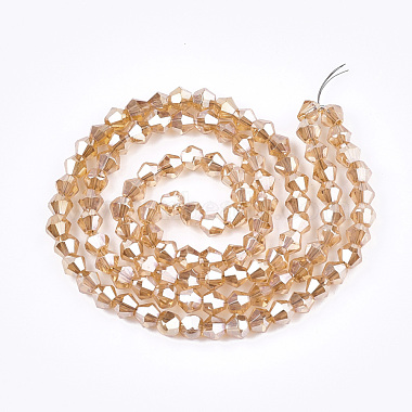 Chapelets de perles en verre galvanoplastique(EGLA-R094-4mm-12)-2