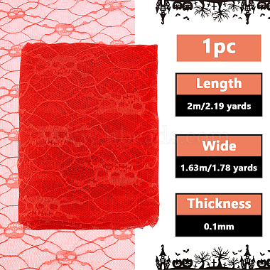 Halloween Theme Polyester Lace Fabric(DIY-WH0699-75D-1)-2