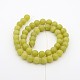 Hebras de cuentas redondas de jade de oliva natural(G-P070-34-8mm)-3