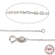 Anti-Tarnish Trendy Unisex Rhodium Plated 925 Sterling Silver Cable Chains Necklaces(STER-M034-A-07)-1