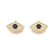 Brass Pave Clear & Black Cubic Zirconia Charms(KK-N231-312)-2