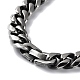 Ion Plating(IP) 304 Stainless Steel Cuban Link Chain Necklace(NJEW-P288-01A-AS)-3