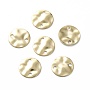 Brass Links Connectors, Long-Lasting Plated, Flat Round, Twist, Real 24K Gold Plated, 10x1mm, Hole: 1.4mm