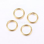 Golden Ring 304 Stainless Steel Open Jump Rings(X-STAS-O098-01G-09)