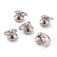 Alloy Ball Studs Rivets, for Phone Case DIY, DIY Leather Craft, Handbag, Purse Accessories, with Philip's Head Screw and Jump Rings, Platinum, 20mm, Hole: 10mm, Ring: 13x1.5mm, Screw: 3x5x8mm(X-PALLOY-Z002-02B-P)
