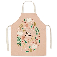 Cute Easter Egg Pattern Polyester Sleeveless Apron, with Double Shoulder Belt, for Household Cleaning Cooking, Dark Salmon, 680x550mm(PW-WG98916-16)