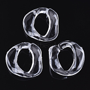 Transparent Acrylic Linking Rings, Quick Link Connectors, for Curb Chains Making, Twist, Clear, 40x45.5x5.5mm, Inner Diameter: 25.5x15.5mm, about 92pcs/500g(TACR-N009-17)
