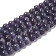 Cat Eye Beads, Round, Indigo, 8mm, Hole: 1mm, about 49pcs/strand, 15.5 inch(CER8mm57)