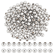 150Pcs 202 Stainless Steel Cord End Caps, Memory Wire End Caps, Round, Stainless Steel Color, 5x2mm, Hole: 2mm(STAS-DC0008-27)