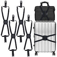 Elastic Adjustable Luggage Straps, Luggage Cases Ratchet Ties, with Plastic Side Release Buckle, Black, 1000x25x2mm(AJEW-WH0165-36)