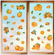 8 Sheets 8 Styles PVC Waterproof Wall Stickers, Self-Adhesive Decals, for Window or Stairway Home Decoration, Orange, 200x145mm, about 1 sheets/style(DIY-WH0345-123)