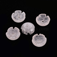 Natural Rose Quartz Beads, Flower, 10x10x4mm, Hole: 1.5mm(G-T122-52)