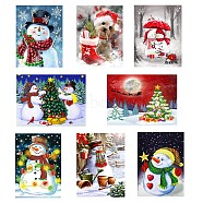 DIY Christmas Theme Diamond Painting Kits, Including, Resin Rhinestones, Diamond Sticky Pen, Tray Plate, Glue Clay, Christmas Tree, 40x30x0.5mm(DIY-U002-02K)