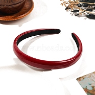 PU Imitation Leather Hair Bands, Hair Accessories for Women Girls, FireBrick, 120x20mm(PW-WGD3040-06)