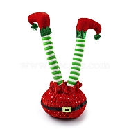 Christmas Cloth Elf Leg Ornaments, for Christmas Party Home Desktop Decorations, FireBrick, 120x140x290mm(DJEW-M007-02B)