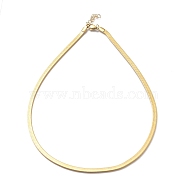 Unisex 304 Stainless Steel Herringbone Chain Necklaces, with Lobster Claw Clasps, Golden, 17.63 inch(44.8cm), 4.3mm(X-NJEW-O119-01A-G)