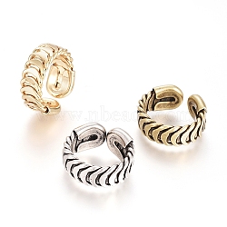 Adjustable Brass Rings, Long-Lasting Plated, Textured, Mixed Color, Size 6, 16mm(RJEW-G104-09)