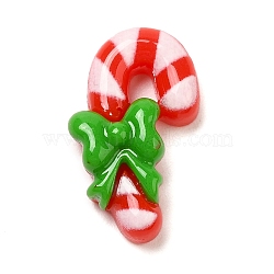 Christmas Theme Opaque Resin Cabochons, Candy Cane, 15.5x9.5x4mm(RESI-R453-01H)