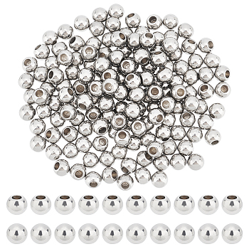 150Pcs 202 Stainless Steel Cord End Caps, Memory Wire End Caps, Round, Stainless Steel Color, 5x2mm, Hole: 2mm