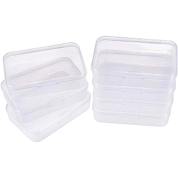 Plastic Bead Containers, Cuboid, Clear, 8.8x5.8x2cm, 12pcs, Carton: 20x13x8cm
