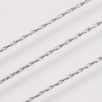 3.28 Feet 304 Stainless Steel Cardano Chains, Soldered, Stainless Steel Color, 0.8mm